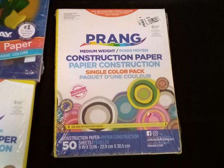 Assortment of 7 Prang & Tru-Ray Construction Papers – 50 Sheets ea.