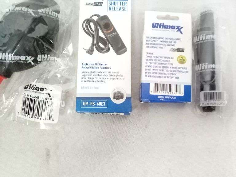 Assortment of 7 Ultimaxx Camera Accessories