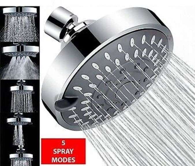 Shower Head Handheld Spray High Pressure Adjustable Showerhead Top – Chrome