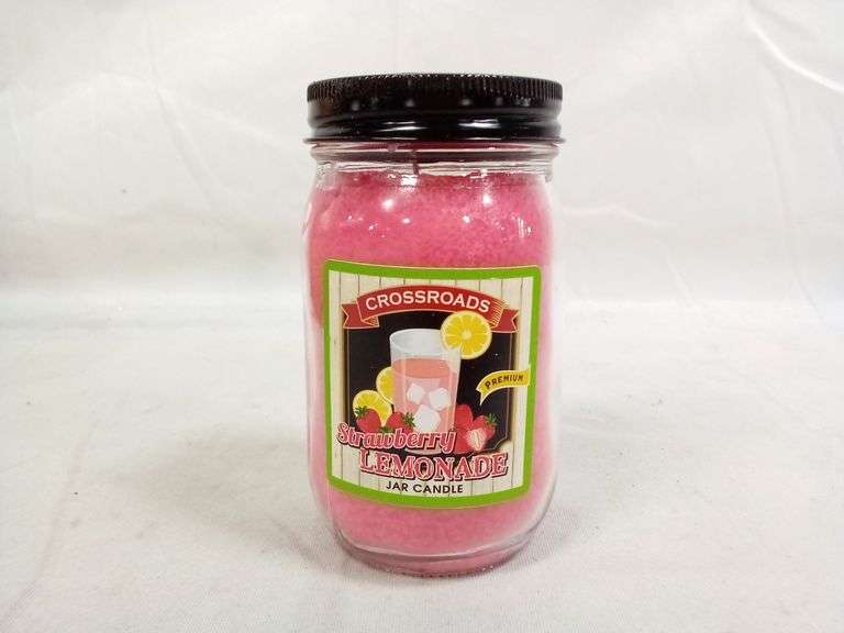 Crossroads Strawberry Lemonade Pint Jar Candle – 12 oz