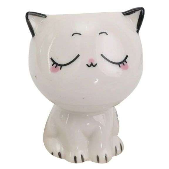 Hesroicy Plants Pot Decorative Anti-cracking Compact Mini Cat Shaped Flower Pot
