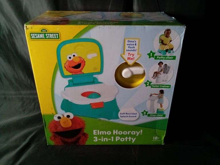 Sesame Street Elmo Hooray 3-in-1 Potty Training Toilet Seat and Step Stool