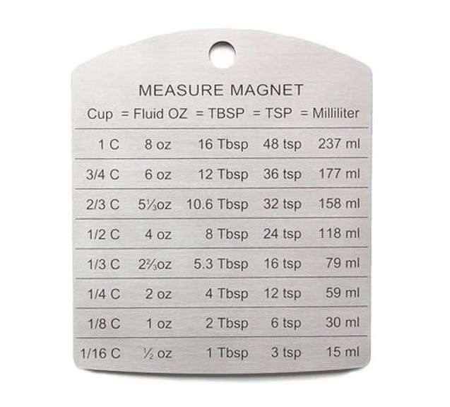 RSVP Stainless Steel Measure Conversion Magnet