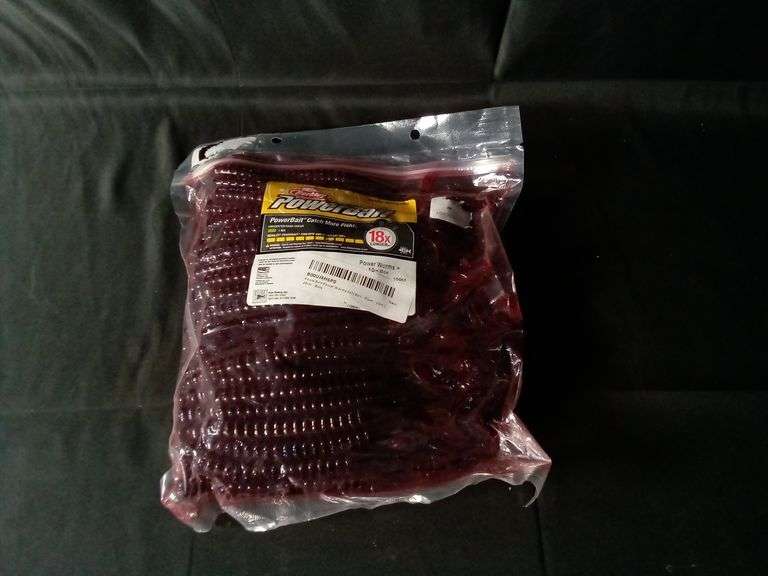 Berkley PowerBait Power Worms Fishing Soft Bait – Plum 10"|25cm Bass 100-Count