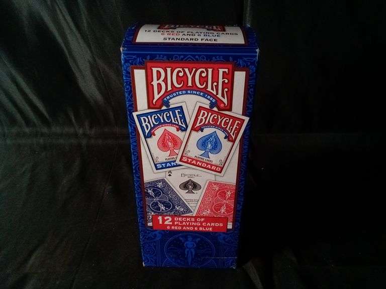 Bicycle 12-Decks of Playing Cards – Poker Size, 6 Red & 6 Blue