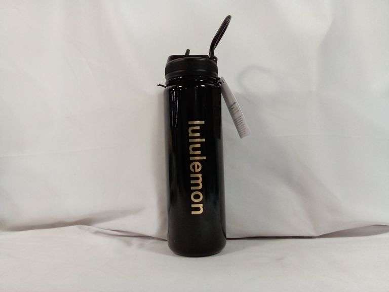 Back to Life Sport Bottle with Straw Lid – Black 24 oz