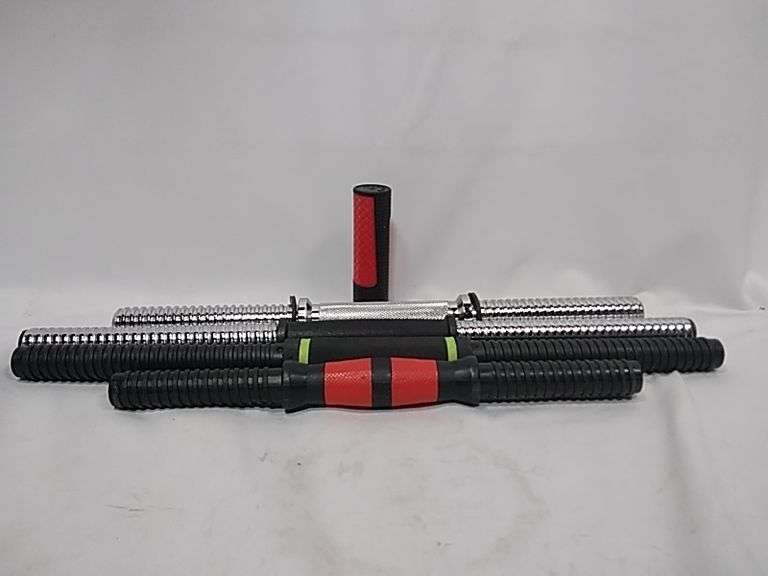Lot Of 5 Dumbbell Bars, Adjustable Dumbbell Weight Set