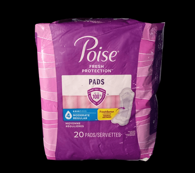 Poise, Fresh Protection Incontinence Pads, Moderate Regular, 20 Pack