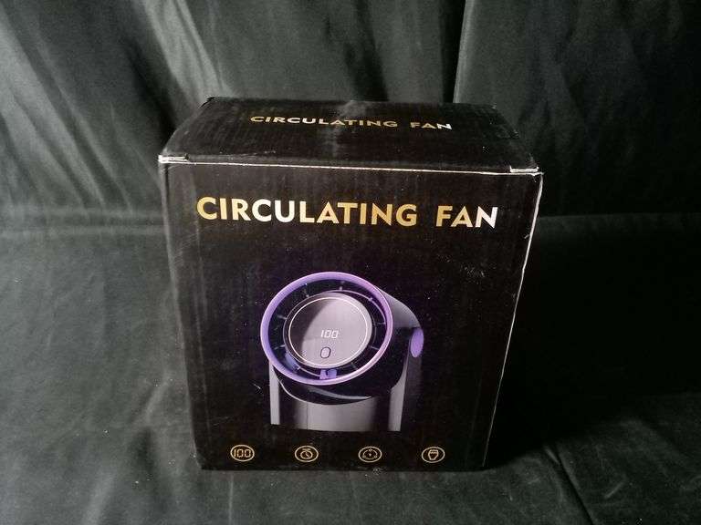 Circulating Desktop Fan with Four Speed & Multi Angle Adjustment – Gray