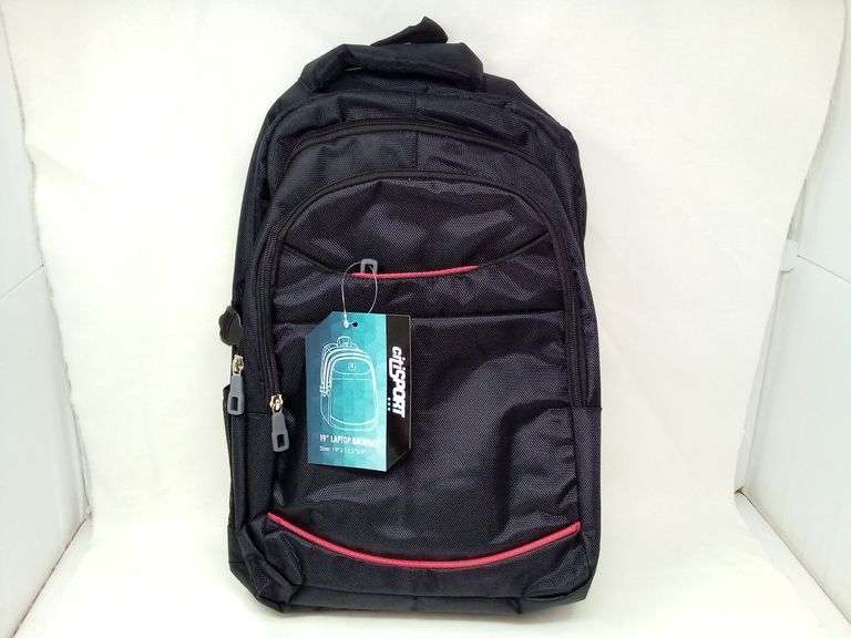 CitiSport 19" Laptop Backpack for School and Travel, Black, 4 Compartments
