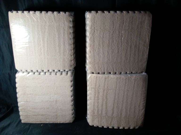 Interlocking Plush Foam Floor Mats – Apricot 12" x 12" 48 Total Count