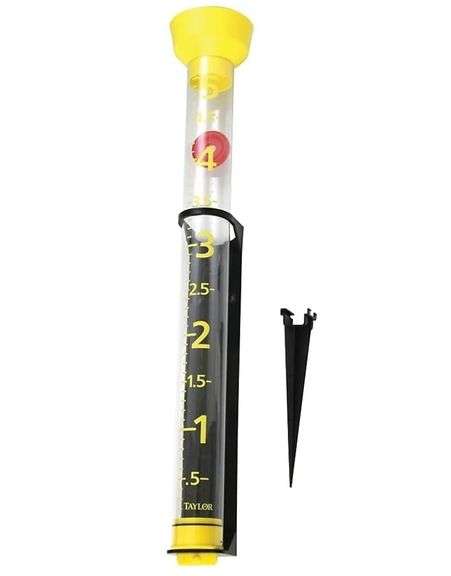 Taylor Jumbo Junior Rain Gauge – Clear/Yellow