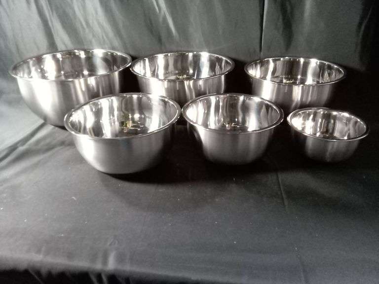 Stainless Steel Mixing Bowls Set – 6 Count