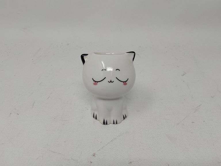 Hesroicy Plants Pot Decorative Anti-cracking Compact Mini Cat Shaped Flower Pot
