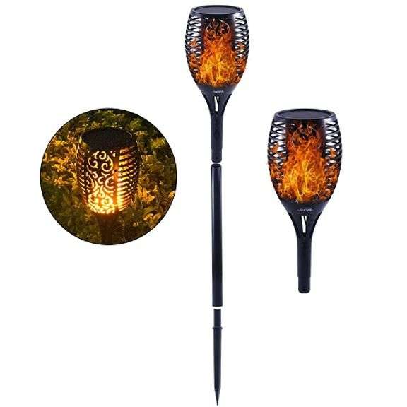 LED Solar Torch Garden Lights – 8 Pcs