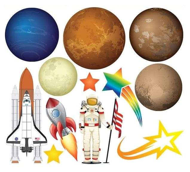 Jesplay Solar System Adhesive Wall Decals
