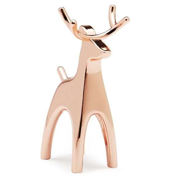 Umbra Anigram Reindeer Ring Holder for Jewelry, Copper