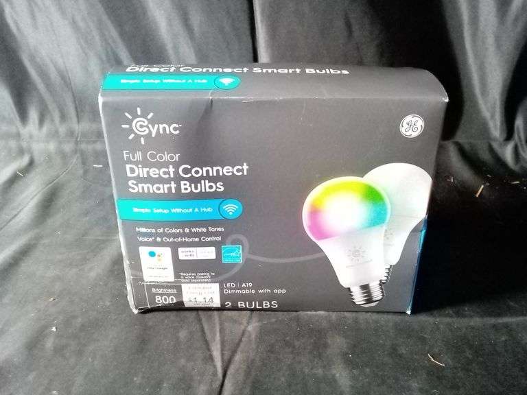 GE Lighting Cync Full Color Direct Connect Smart Bulbs – 800 Brightness, 2 Bulbs