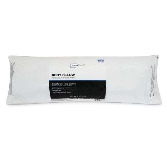 Mainstays Body Pillow – White 20" x 54"
