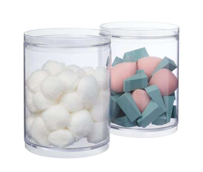 Shopstori Transparent Round Plastic Containers with Lid – 2 Count