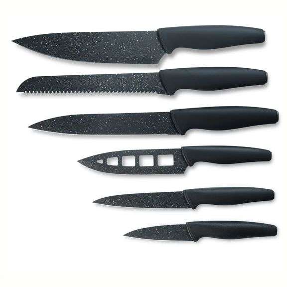 Set of 6 GraniteStone NutriBlade Knives Set – Black