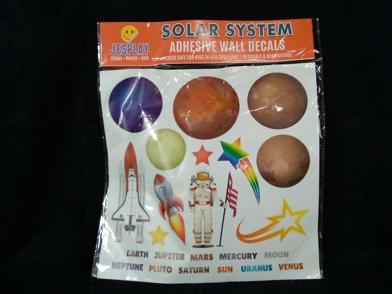 Jesplay Solar System Adhesive Wall Decals