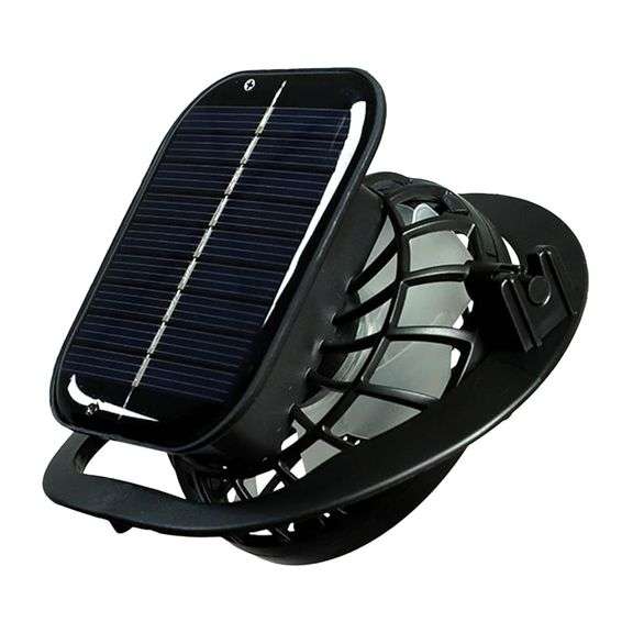 Multifunctional Solar Fan Hat With USB & Solar Charging, Wide Brim, Black