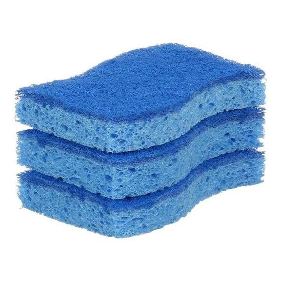 Lot of 4 3M Scotch-Brite Zero Scratch Scrub Sponges – Blue 3-Count ea.