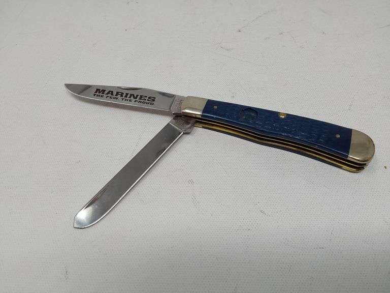 USMC Pocket Knife – Marines 'The Few, The Proud' Two-Blade Folder