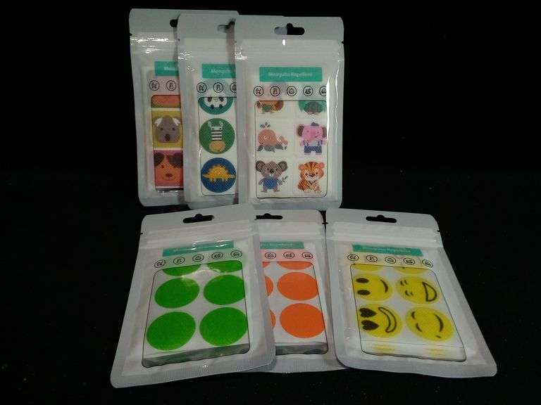 Assortment Of Mosquito Repellent Stickers For Travelling, Camping Sleeping