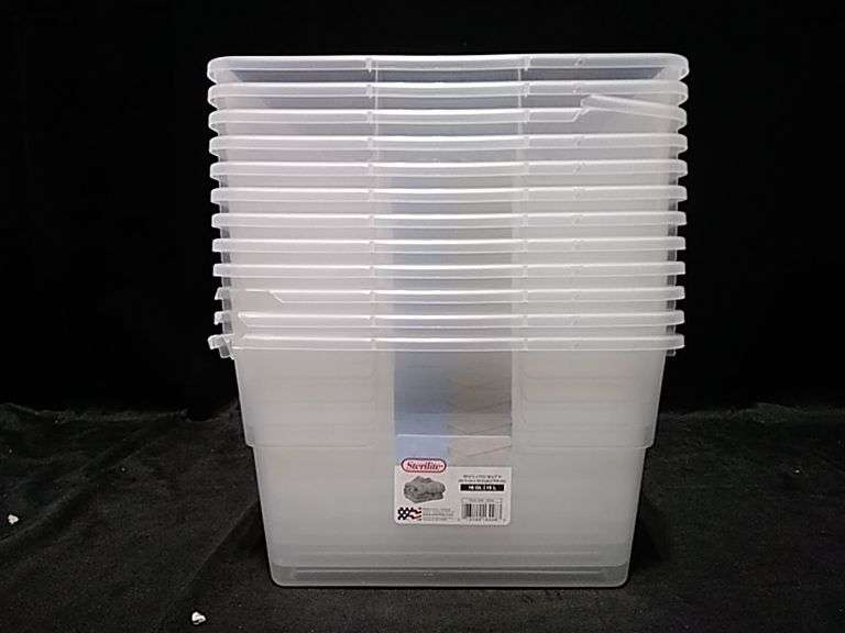 Sterilite,16 Qt Clear Stackable Storage Boxes, 12 Pack