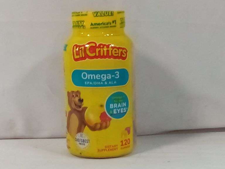 L'il Critters, Omega-3 Natural Flavors Gummies For Kids, 120 Ct