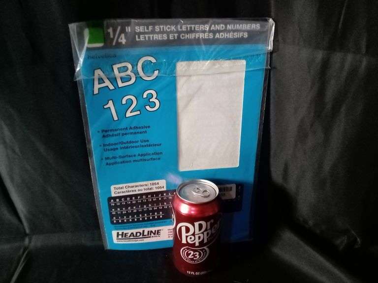 Assortment Of Headline, Self Stick Vinyl Letters & Numbers Kit