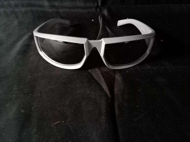 Men's Racer Wrap Sunglasses, Silver, One Size