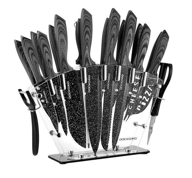 Dockorio, 19 Piece High Carbon Stainless Steel Kitchen Knife Set DCK-19
