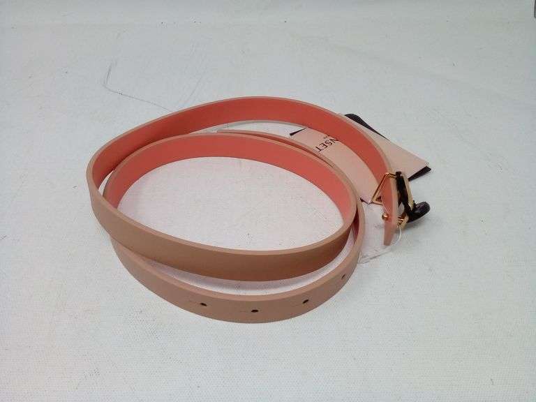 Twinset, Cintura Reversible Leather Belt With Oval T Buckle