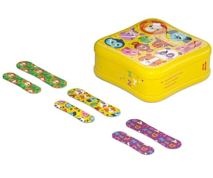 Welly Zoo Animals Flex Fabric Bandages – 48 Count Assorted