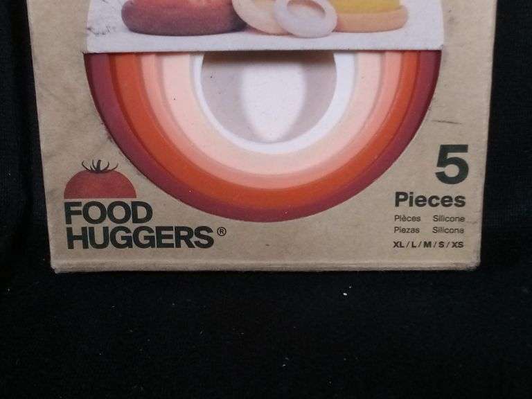 Food Huggers, Reusable Silicone Food Savers, 5 Pieces