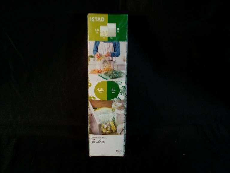 Ikea Istad Resealable Bags – Patterned/Green 4.5L 5Qt & 6L 6Qt, 15 Pcs ea.