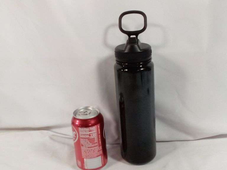 Back To Life Sport Bottle With Straw Lid, Black, 24 Oz