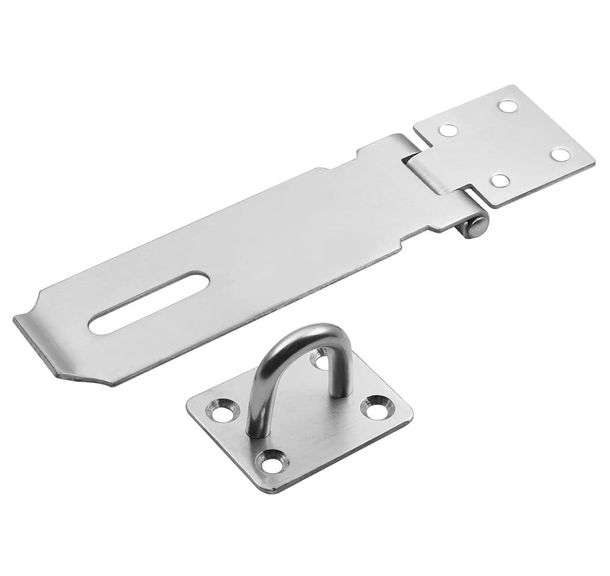 Juvielich Stainless Steel Knob Hasp Lock – Silver 167mm 1Pc