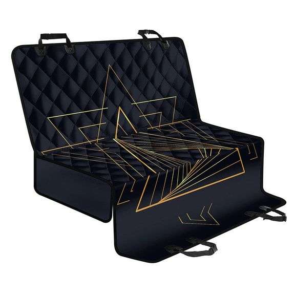 Golden Pyramid, Pet Car Seat Cover, Black