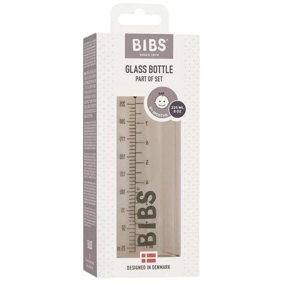 BIBS, Baby Glass Bottle, Anti Colic Feeding Bottle For Babies, 8 Oz