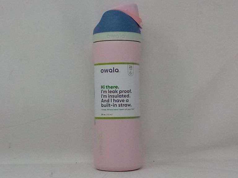 Owala, FreeSip Stainless Steel Water Bottle, Pink, 24 Oz