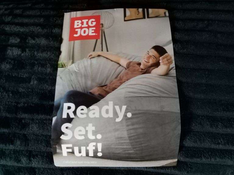 Big Joe Fuf with Liner Black Licorice Bean Bag Chair Replacement Cover