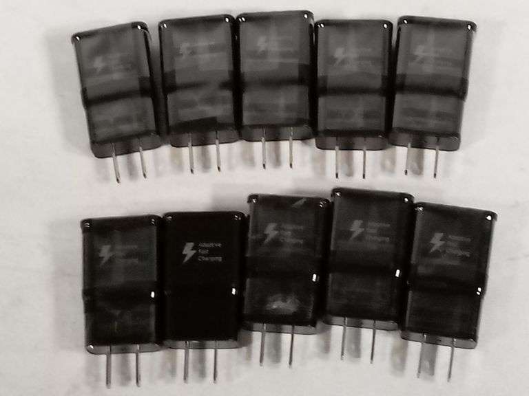 Lot of 10 Adaptive Fast Charging Travel Charger Adapter – Black