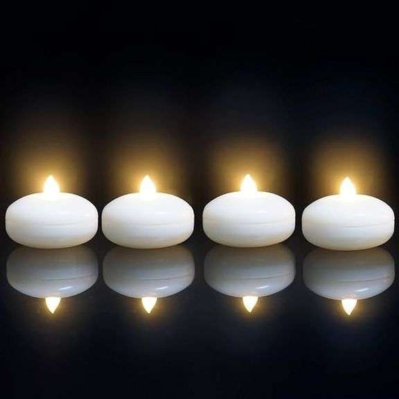Waterproof Flameless Floating Candles P2027T2, Battery Operated, 4 Count