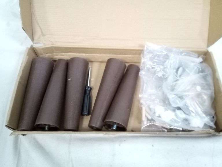 Heavy Duty Plastic Replacement Furniture Legs – Brown 6.25"