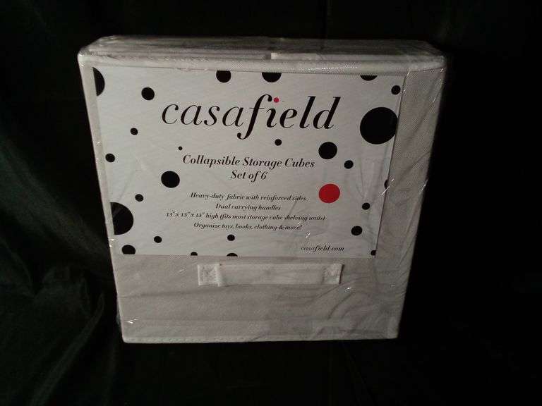 Casafield Collapsible Storage Cubes – Set of 6, White 13" x 13" x 13"