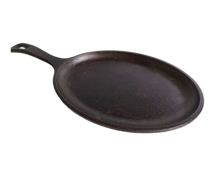 Valor Cast Iron Oval Serving Griddle Skillet with Handle